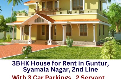 3BHK Bungalow for rent in Guntur, Syamala Nagar