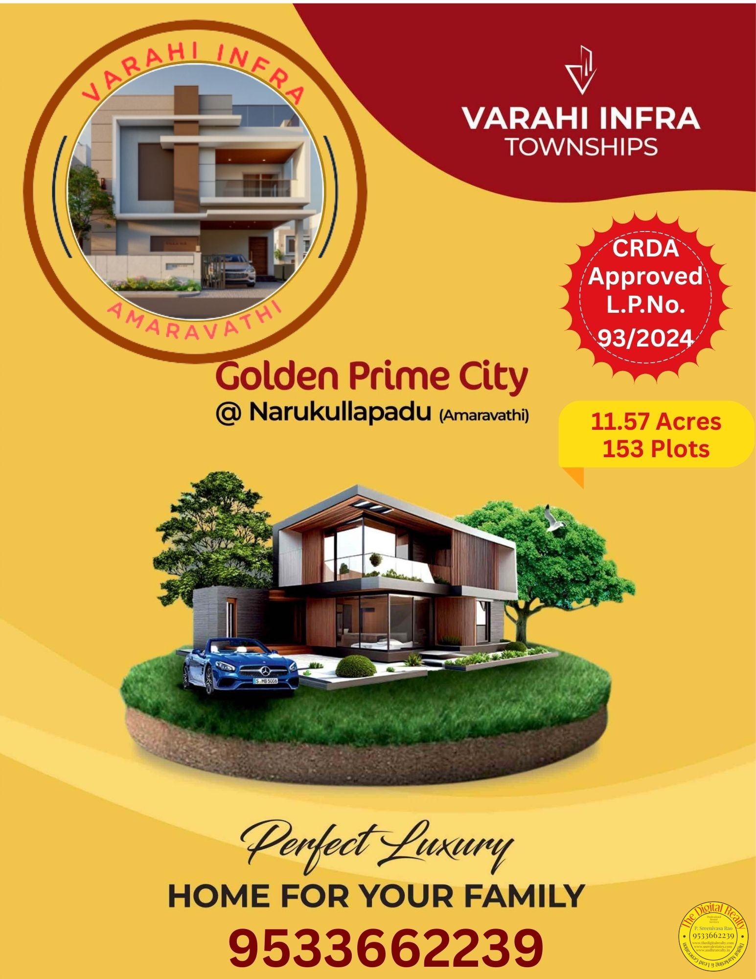 Plot for sale in Narukullapadu, Amaravathi, Golden Prime City