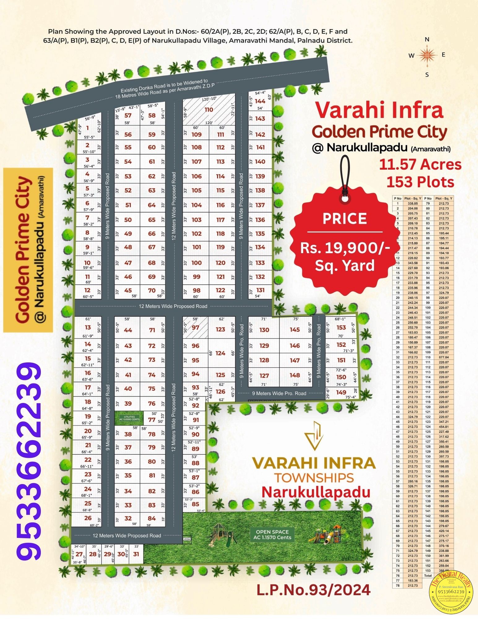 Plot for sale in Narukullapadu, Amaravathi, Golden Prime City