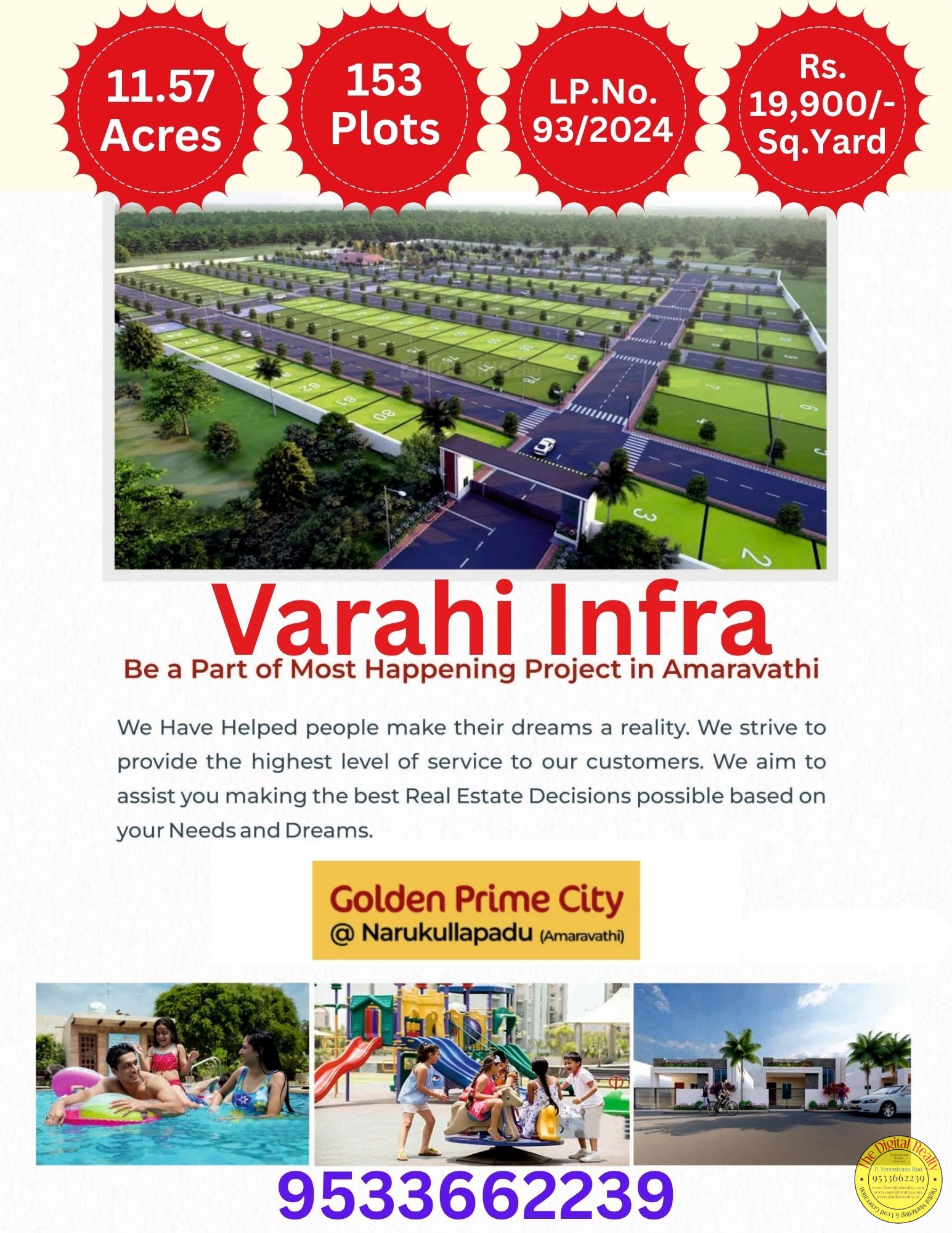 Plot for sale in Narukullapadu, Amaravathi, Golden Prime City