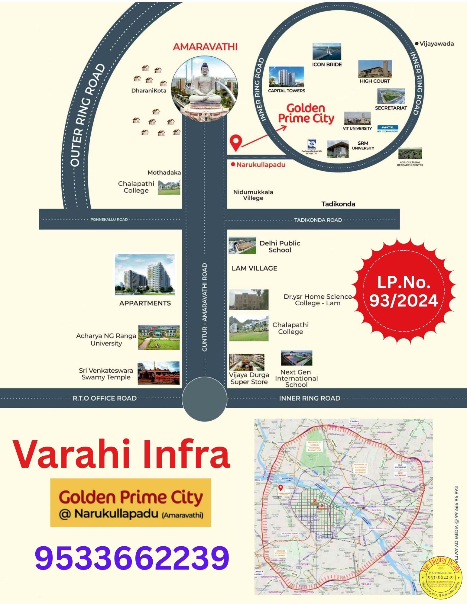 Plot for sale in Narukullapadu, Amaravathi, Golden Prime City