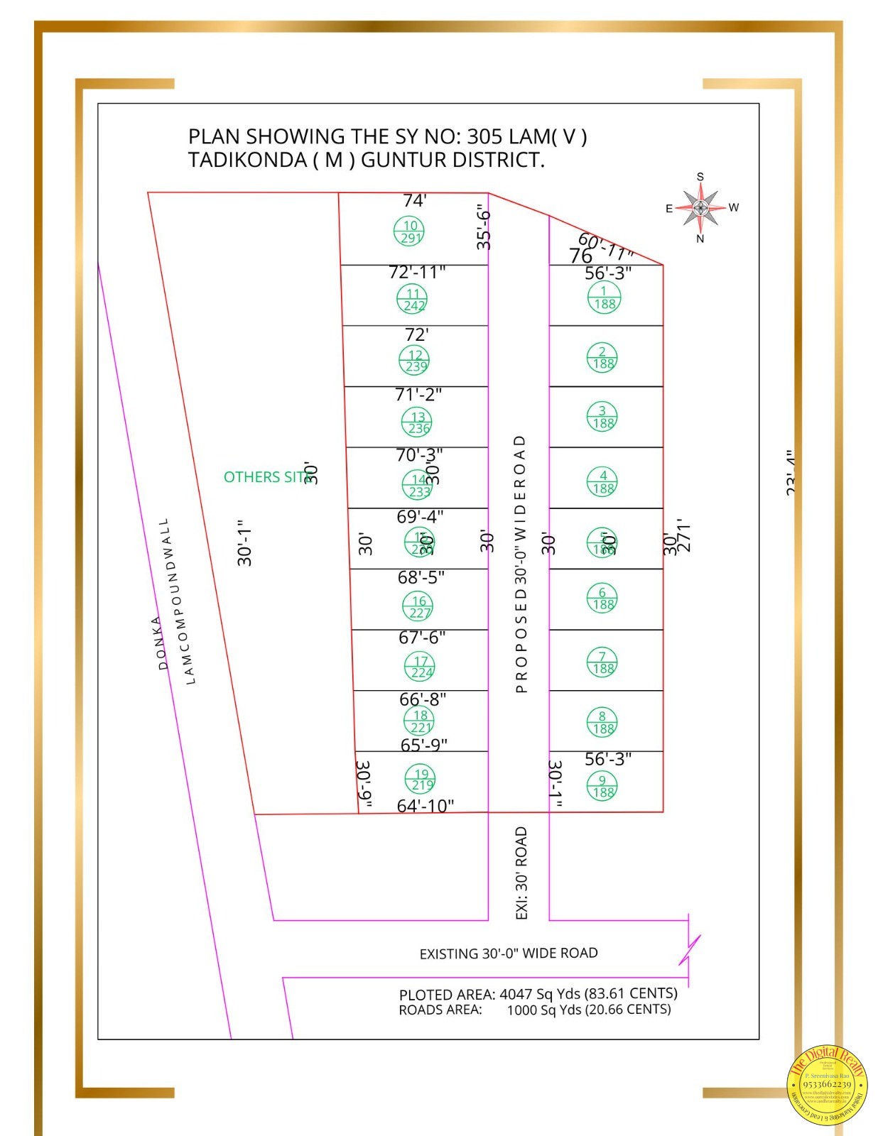 Prime Land for Sale in Lam, Lake View, Amaravathi - Build Your Dream Home